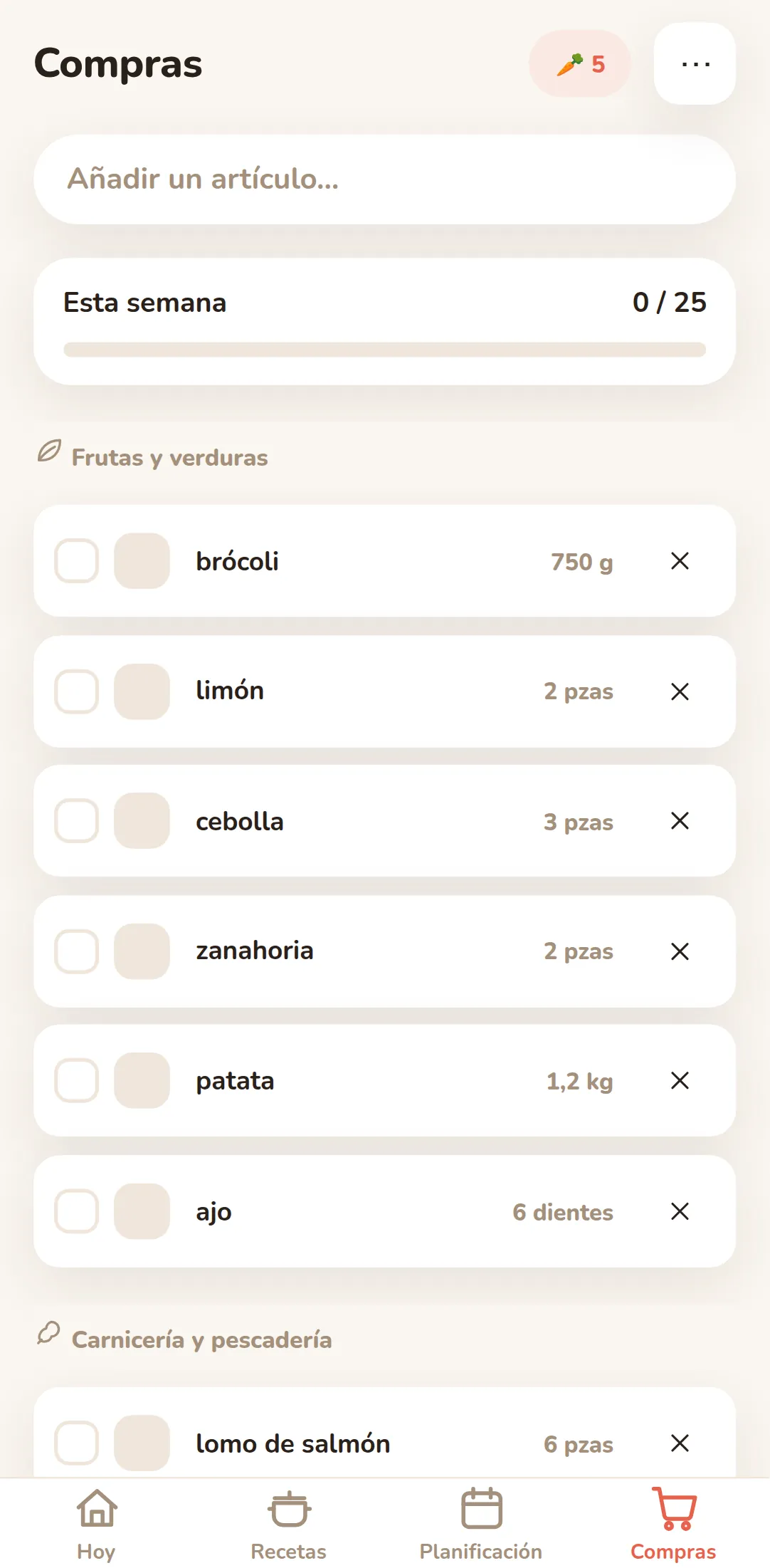 La lista de la compra, en el móvil